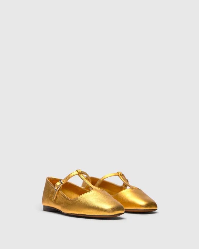 Castaer Ginebra244 Oro Women Flats