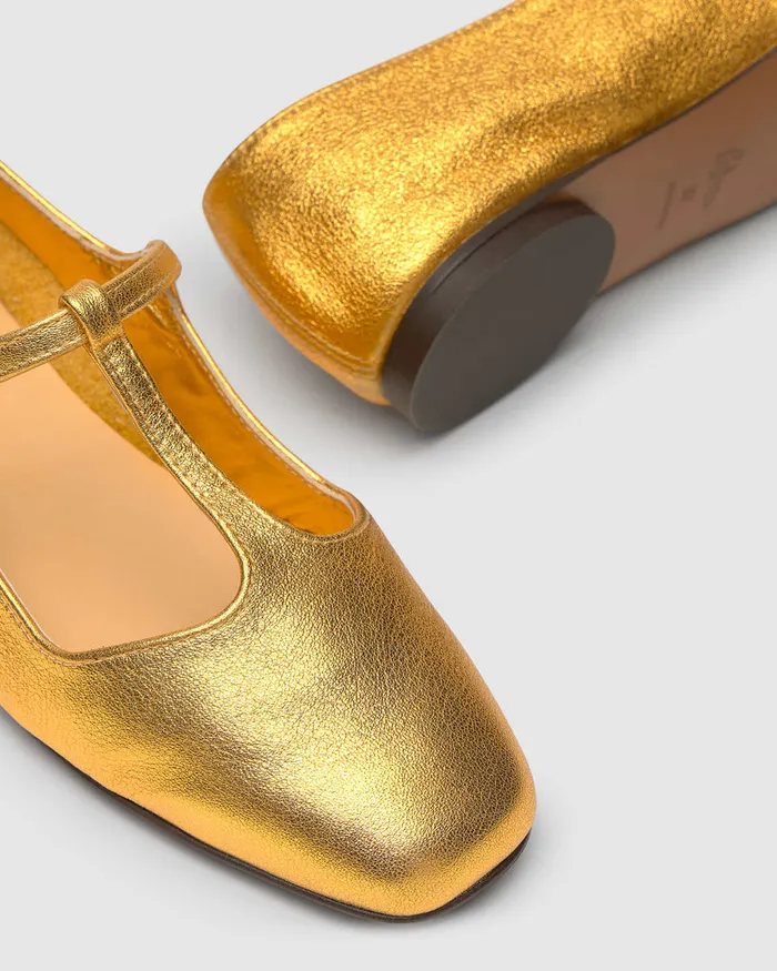 Castaer Ginebra244 Oro Women Flats