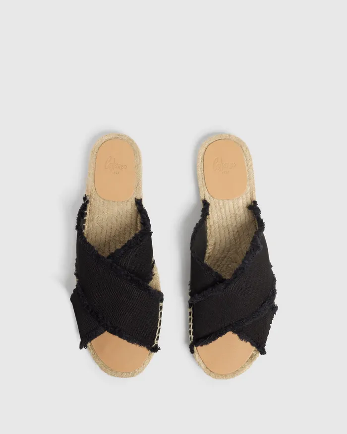 Castaer Palmera001 Negro Women Flats