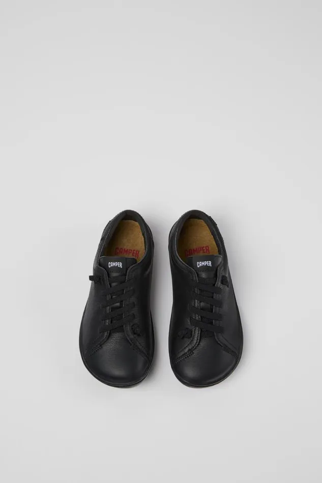 Casual Shoes Kids Camper Peu Black Leather Kids039 Shoe