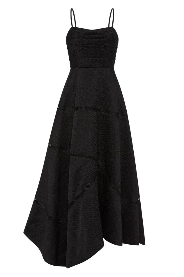 Cinque Jacquard Maxi Dress Black Women Aje Maxi Dresses
