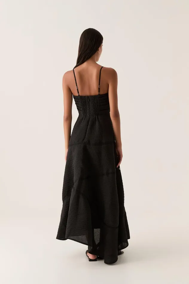 Cinque Jacquard Maxi Dress Black Women Aje Maxi Dresses