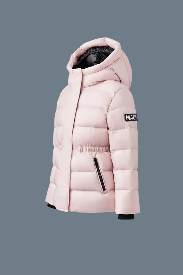 Coats and Jackets Kids Mackage ALANNIST Lustrous Medium Down Parka With Hood For Toddlers 26 Years Rose