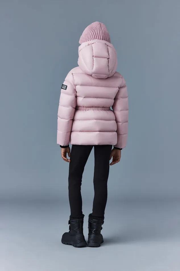 Coats and Jackets Kids Mackage ALANNIST Lustrous Medium Down Parka With Hood For Toddlers 26 Years Rose