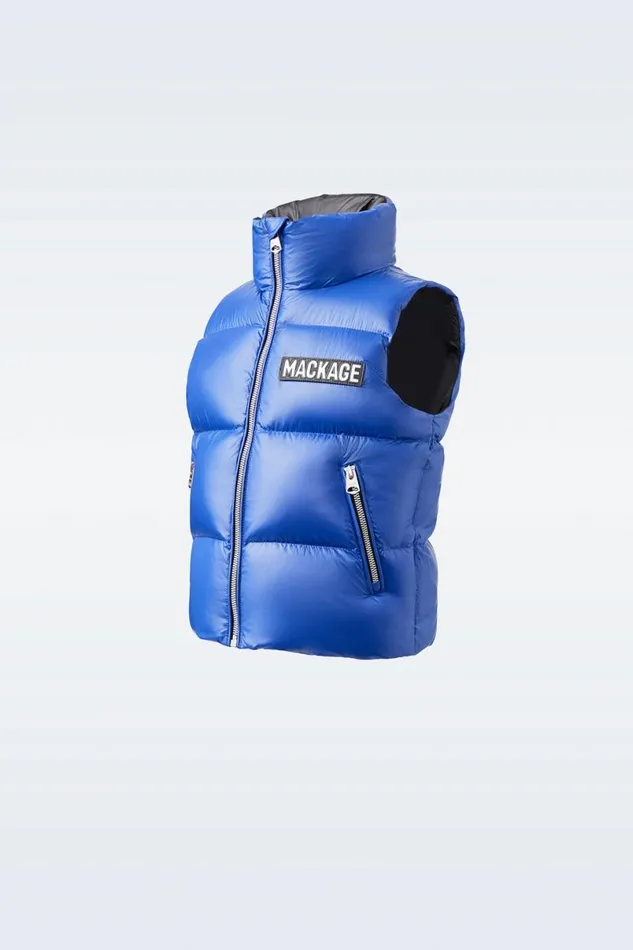 Coats and Jackets Kids Mackage CHARLEE Lustrous Light Down Puffer Vest For Kids 814 Years Black