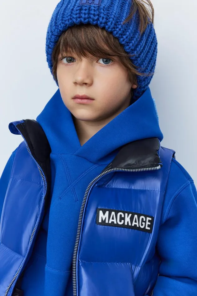Coats and Jackets Kids Mackage CHARLEE Lustrous Light Down Puffer Vest For Kids 814 Years Black