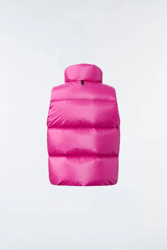 Coats and Jackets Kids Mackage CHARLEE Lustrous Light Down Puffer Vest For Kids 814 Years Black