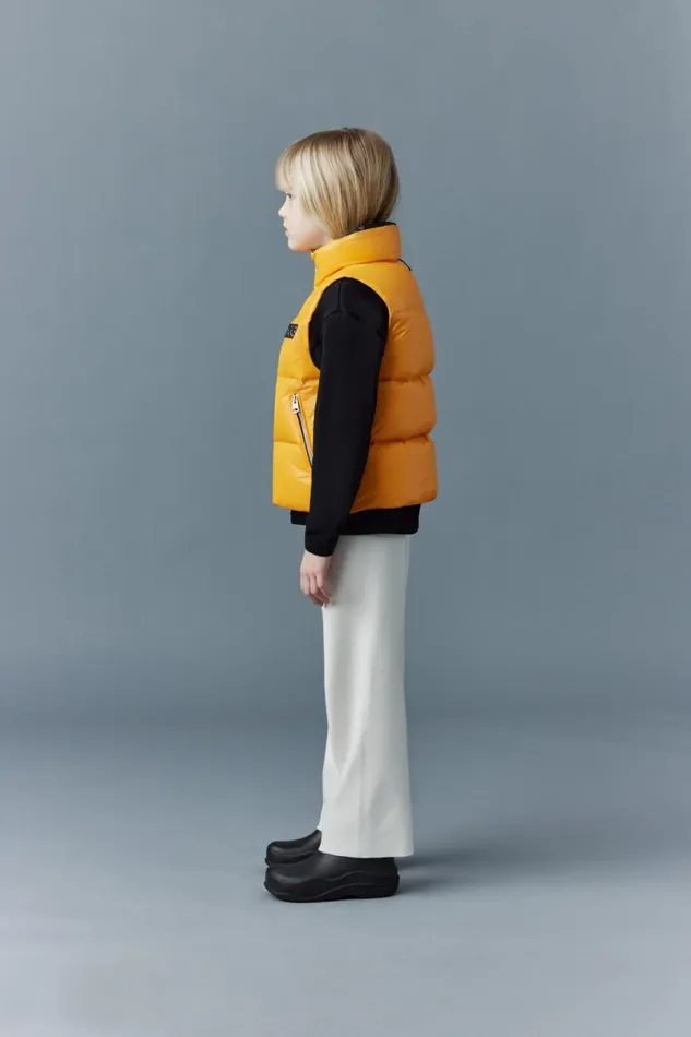 Coats and Jackets Kids Mackage CHARLEE Lustrous Light Down Puffer Vest For Kids 814 Years Black