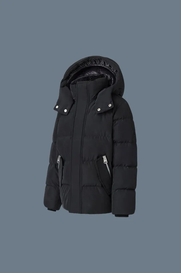 Coats and Jackets Kids Mackage HUDSON Nano Down Jacket With Removable Hood For Toddlers 26 Years Black