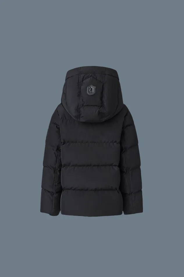 Coats and Jackets Kids Mackage HUDSON Nano Down Jacket With Removable Hood For Toddlers 26 Years Black