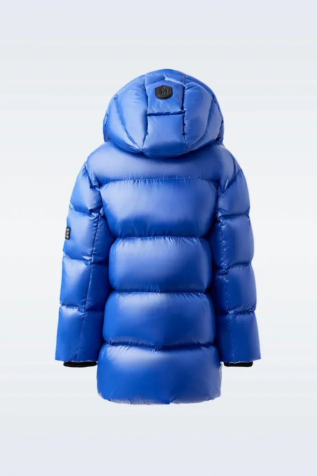 Coats and Jackets Kids Mackage KENNIE Lustrous Light Down Parka With Hood For Toddlers 26 Years Flame