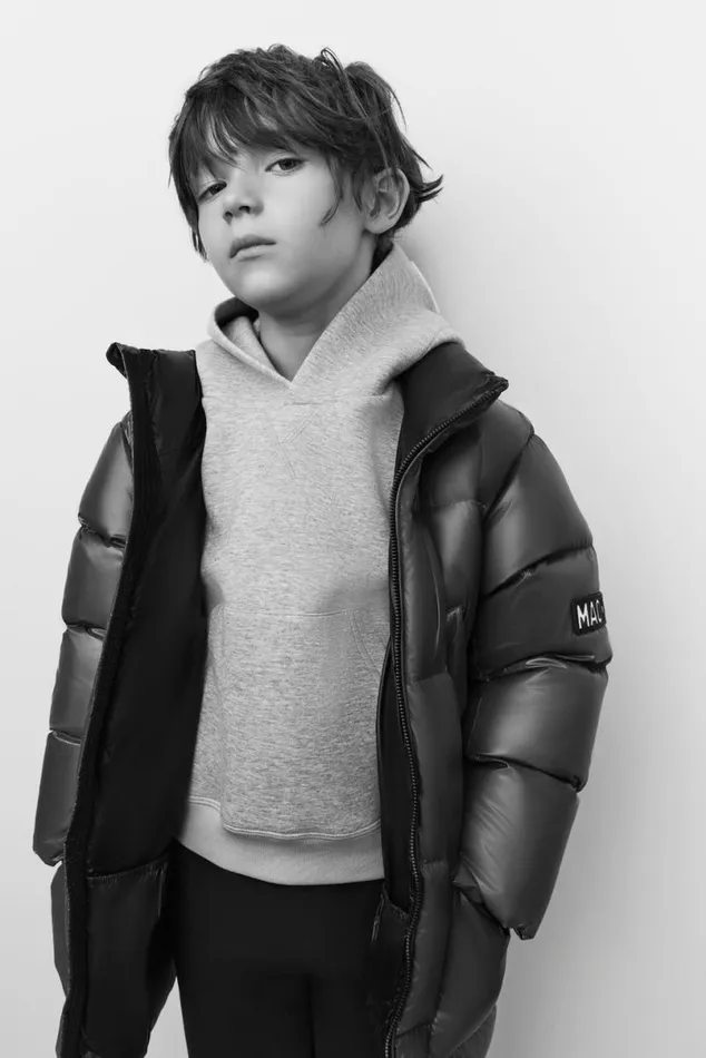 Coats and Jackets Kids Mackage KENNIE Lustrous Light Down Parka With Hood For Toddlers 26 Years Flame