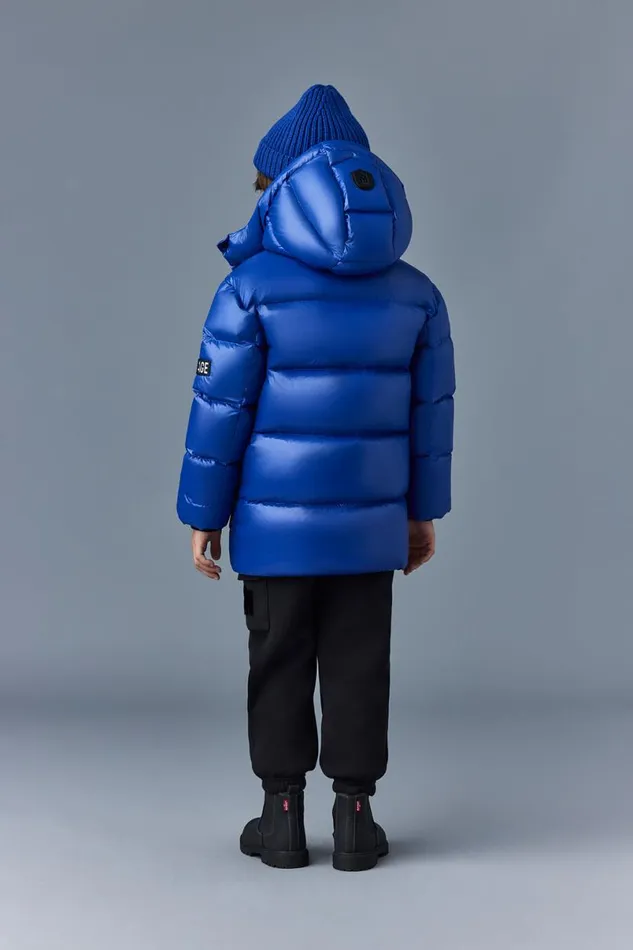 Coats and Jackets Kids Mackage KENNIE Lustrous Light Down Parka With Hood For Toddlers 26 Years Flame