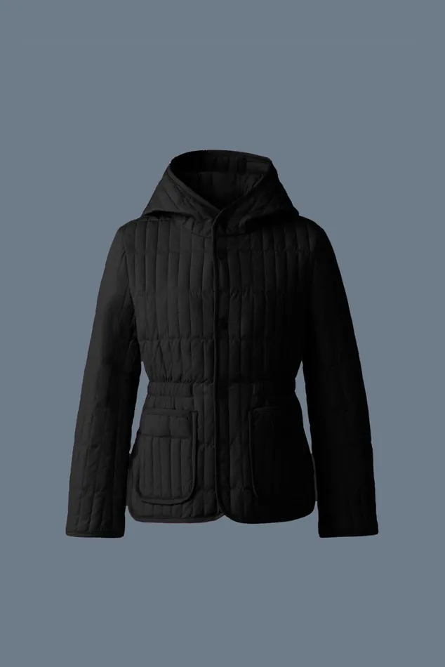 Coats and Jackets Kids Mackage MAURA Light Down Vertical Quilted Jacket For Kids 814 Years Light Military