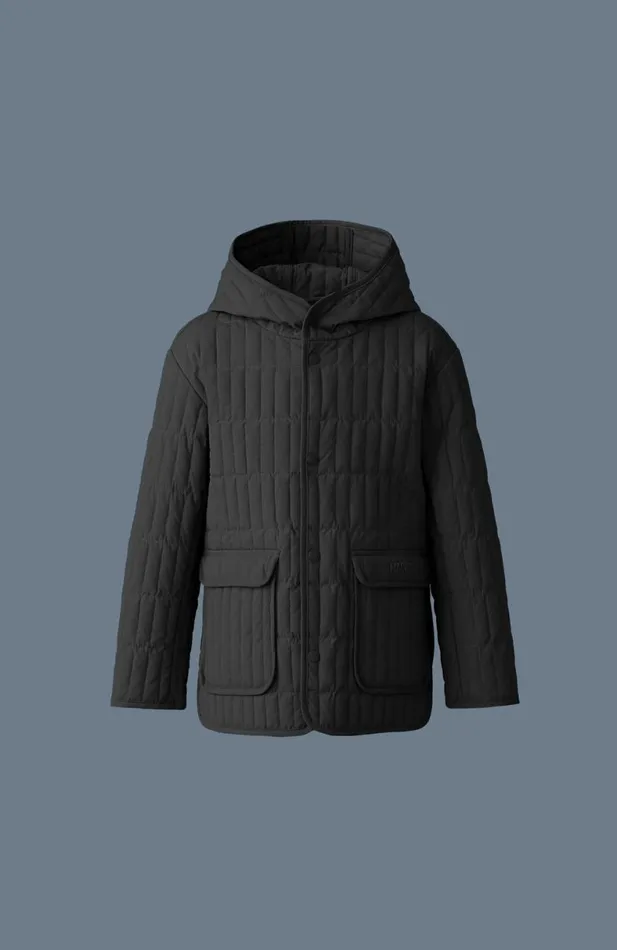 Coats and Jackets Kids Mackage SPENCERT Light Down Vertical Quilted Jacket For Toddlers 26 Years Black