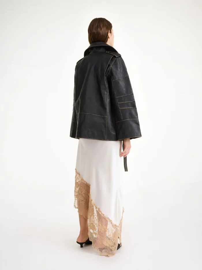 Coats and Jackets Women By Malene Birger Beatrisse Leather Jacket Black Coats and Jackets Women By Malene Birger Beatrisse Leather Jacket Black