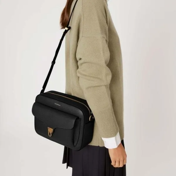 Coccinelle Beat Medium Soft Noir Women Coccinelle Crossbody Bags