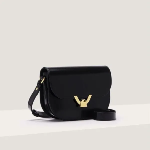 Coccinelle Dew Shiny Calf Small Noirnoir Women Coccinelle Crossbody Bags
