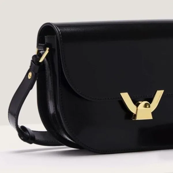 Coccinelle Dew Shiny Calf Small Noirnoir Women Coccinelle Crossbody Bags