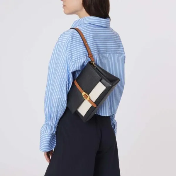 Coccinelle Dorian Tricolor Small Noirlambscuir Women Coccinelle Shoulder Bags Coccinelle Dorian Tricolor Small Noirlambscuir Women Coccinelle Shoulder Bags