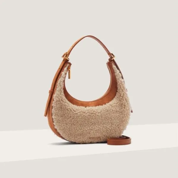 Coccinelle Whisper Eco Shearling Naturalcuir Women Coccinelle Mini Bags Coccinelle Whisper Eco Shearling Naturalcuir Women Coccinelle Mini Bags