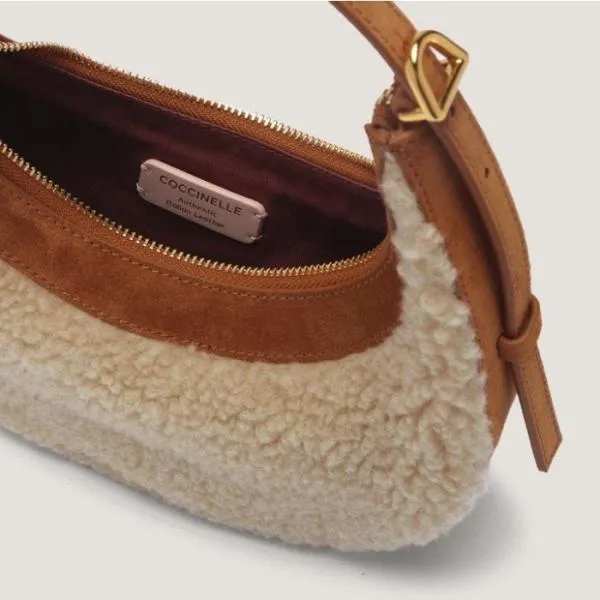 Coccinelle Whisper Eco Shearling Naturalcuir Women Coccinelle Mini Bags Coccinelle Whisper Eco Shearling Naturalcuir Women Coccinelle Mini Bags