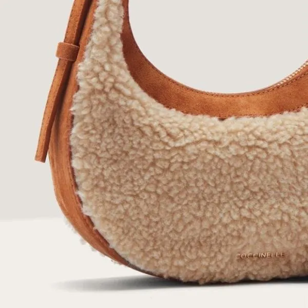 Coccinelle Whisper Eco Shearling Naturalcuir Women Coccinelle Mini Bags Coccinelle Whisper Eco Shearling Naturalcuir Women Coccinelle Mini Bags
