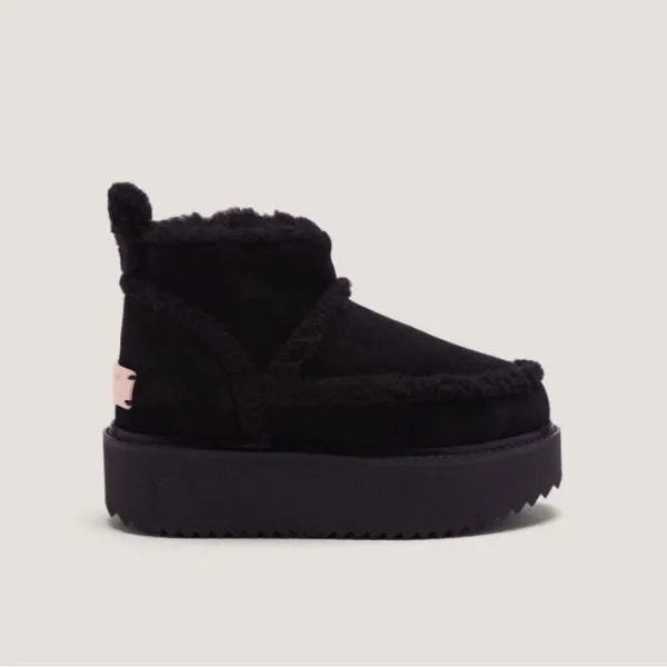 Coccinelle X Inuikii Classic Low Shearling Noirnoir Women Coccinelle Boots And Ankle Boots