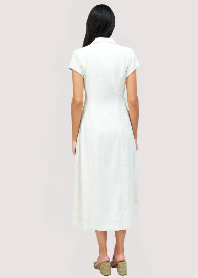 Costa Del Sol Midi Dress Oatmeal Women Lost Wander Dresses