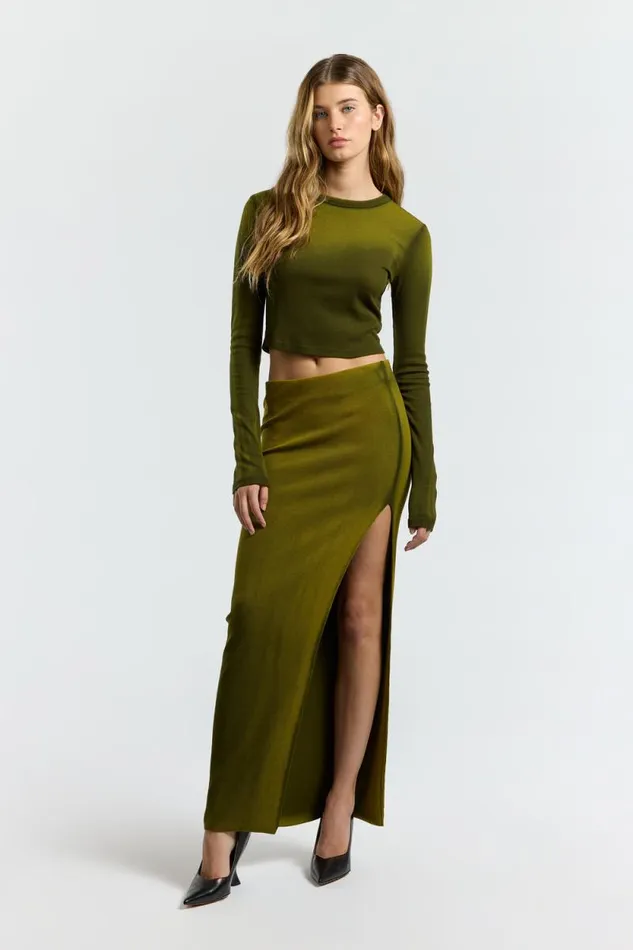COTTON CITIZEN SKIRTS Verona Maxi Skirt Pine Cast 8211 Women