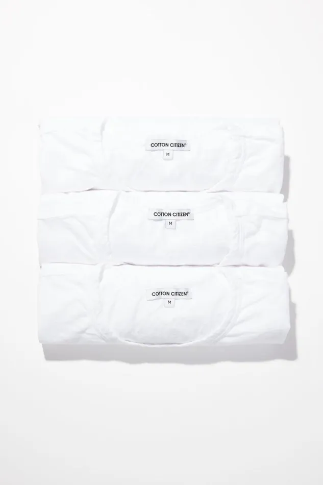 COTTON CITIZEN TEES Classic Crewneck Tee 3Pack White 8211 Men