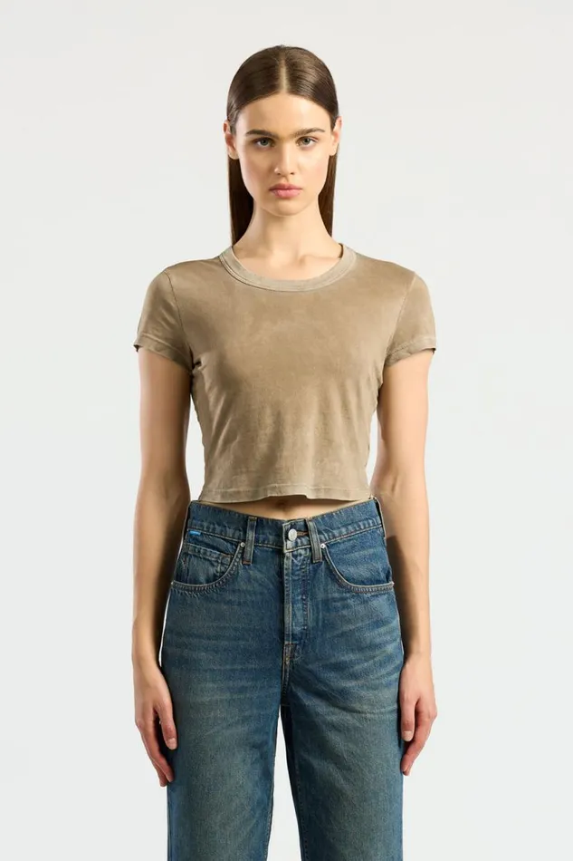 COTTON CITIZEN TEES Standard Baby Tee Vintage Chai 8211 Women