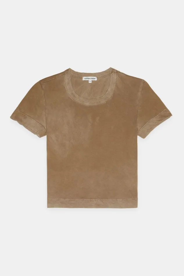 COTTON CITIZEN TEES Standard Baby Tee Vintage Chai 8211 Women