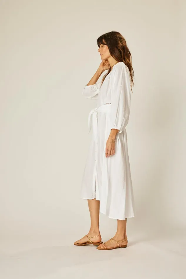Coverups Shop Natalie Martin ALEX MIDI White Flat Cotton