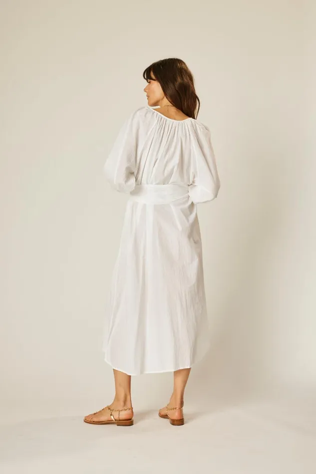 Coverups Shop Natalie Martin ALEX MIDI White Flat Cotton