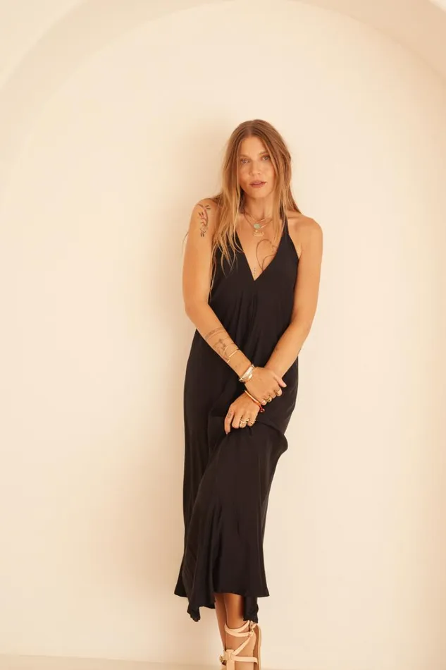 Coverups Shop Natalie Martin LOLA DRESS Black Silk