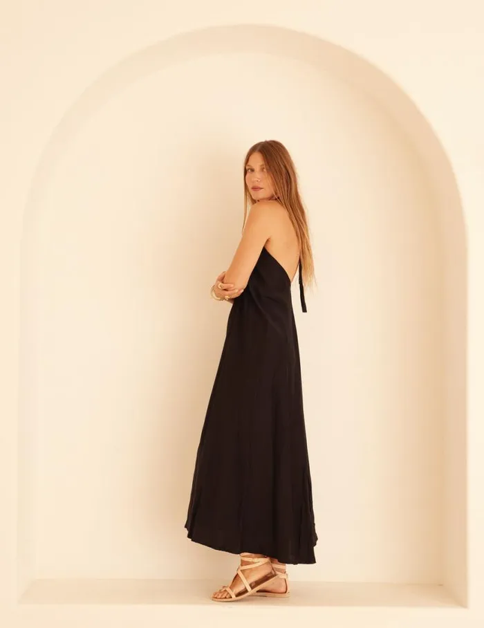 Coverups Shop Natalie Martin LOLA DRESS Black Silk