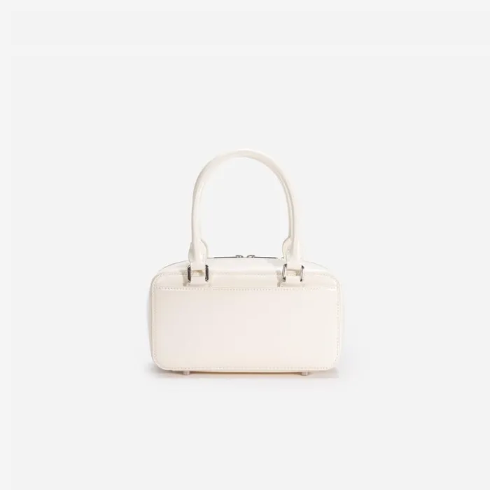 Cream Leather Mini Tote Bag Women Self Portrait Mini Cream Leather Mini Tote Bag Women Self Portrait Mini