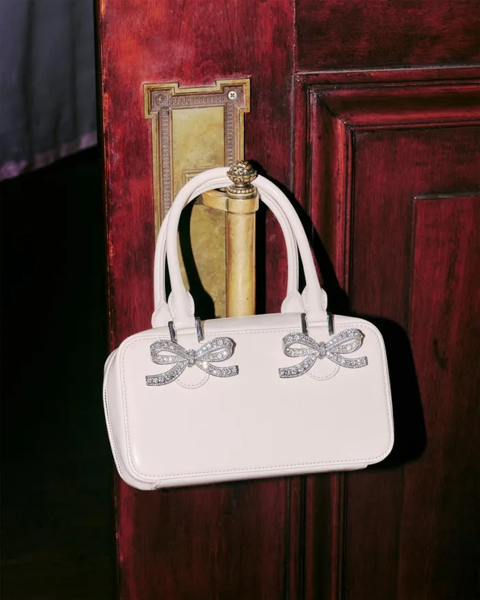 Cream Leather Mini Tote Bag Women Self Portrait Mini Cream Leather Mini Tote Bag Women Self Portrait Mini