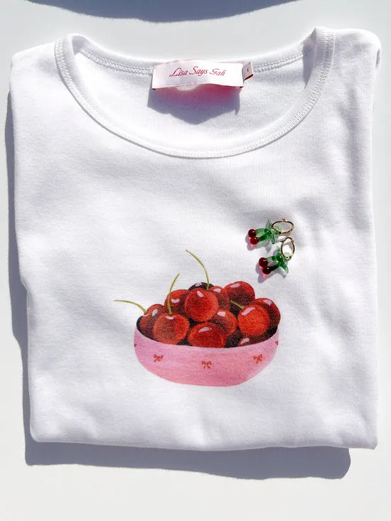 Dana Long Sleeve Tee Cherry Bowl Women Tops Lisa Says Gah