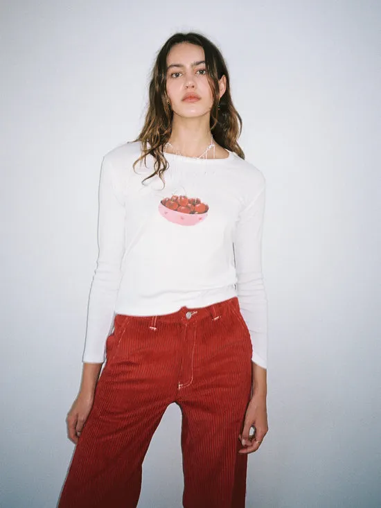 Dana Long Sleeve Tee Cherry Bowl Women Tops Lisa Says Gah