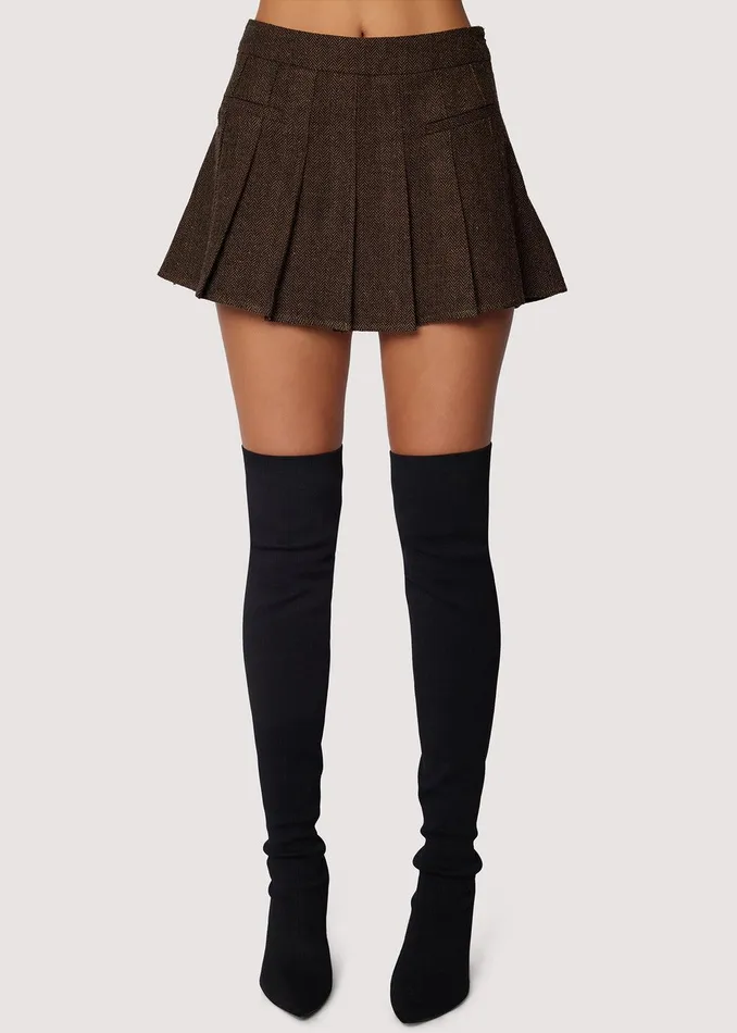 Delfina Mini Skirt Brownmulti Women Lost Wander Skirts