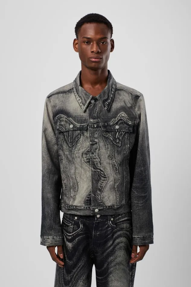 Denim Women Camper Denim Jacket BlackGray Denim Jacket