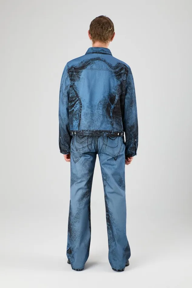 Denim Women Camper Denim Jacket Dark BlueBlack Distorted Print Denim Jacket Denim Women Camper Denim Jacket Dark BlueBlack Distorted Print Denim Jacket