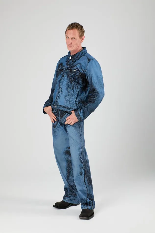 Denim Women Camper Denim Jacket Dark BlueBlack Distorted Print Denim Jacket Denim Women Camper Denim Jacket Dark BlueBlack Distorted Print Denim Jacket