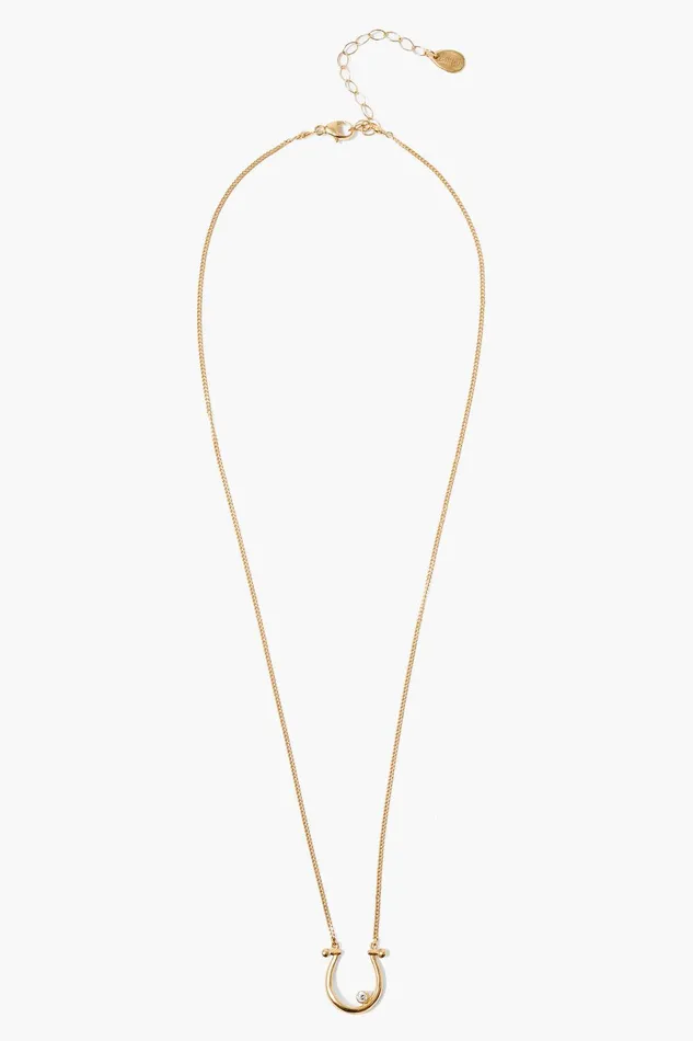 Diamond Horseshoe Necklace Yellow Gold Women Chan Luu Necklaces