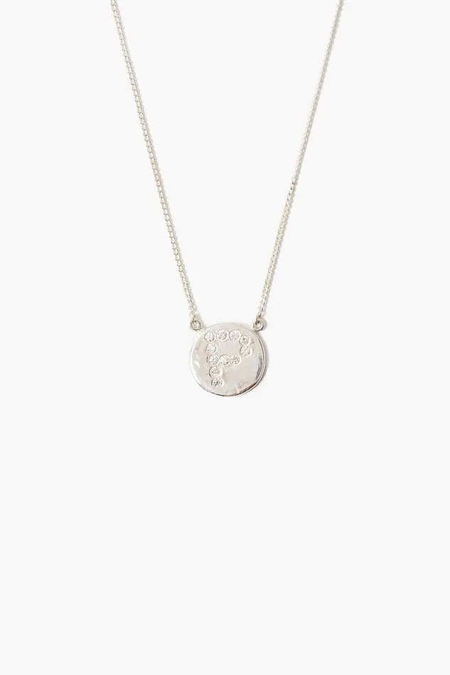 Diamond Initial Coin Necklace Silver Women Chan Luu Necklaces