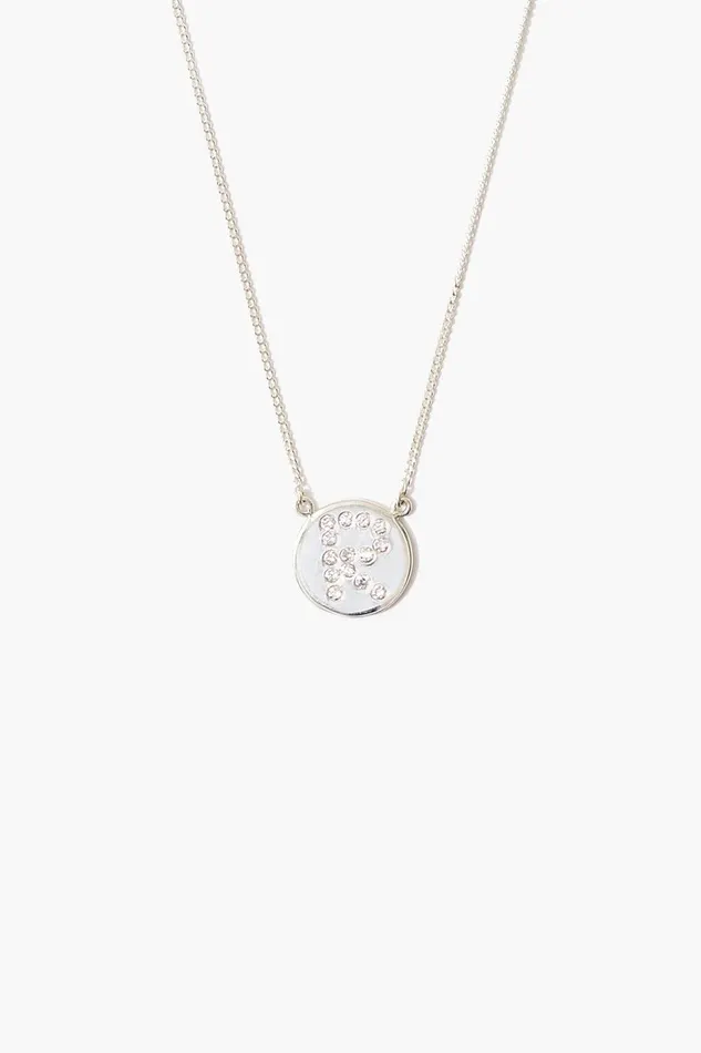 Diamond Initial Coin Necklace Silver Women Chan Luu Necklaces