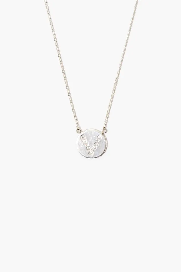 Diamond Initial Coin Necklace Silver Women Chan Luu Necklaces