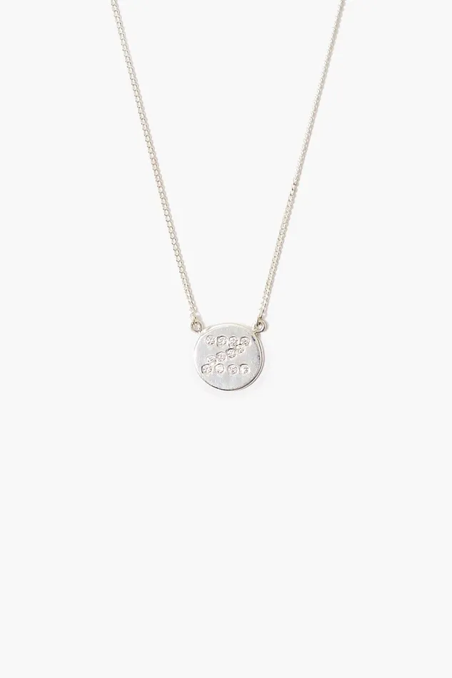 Diamond Initial Coin Necklace Silver Women Chan Luu Necklaces